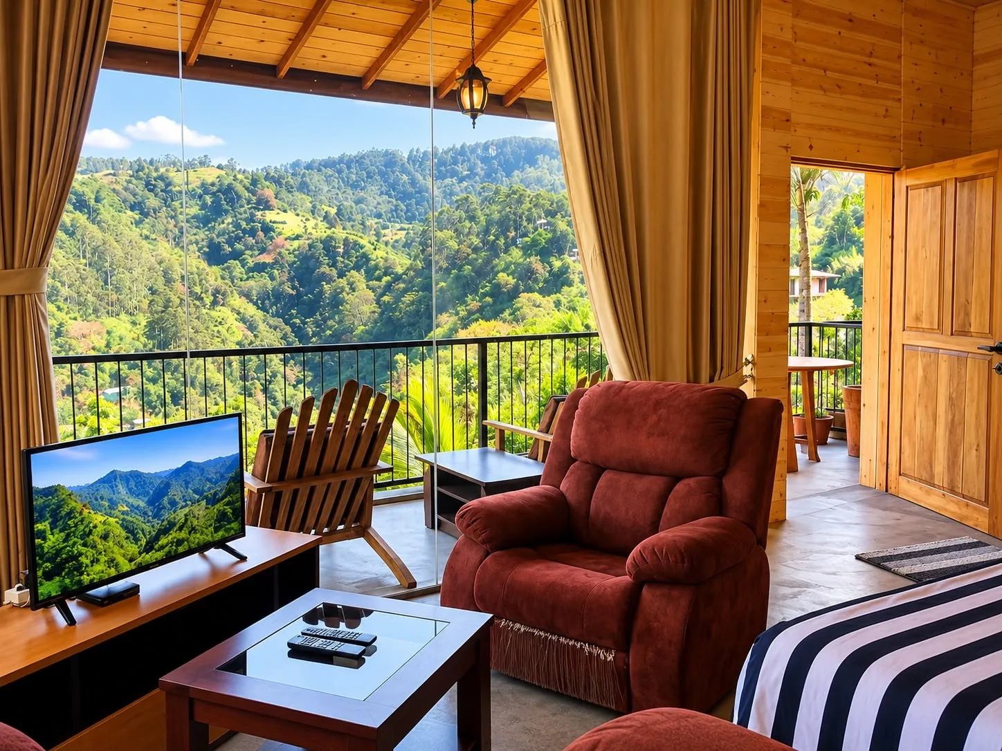 A quiet timber balcony at Country Homes