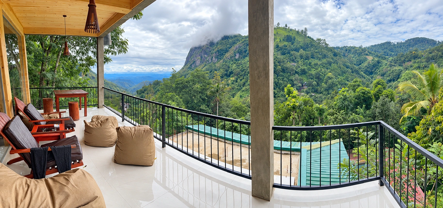 Superior Suite Triple balcony with seating and an Ella Rock view